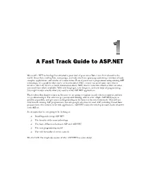 A Fast Track Guide to ASP.NET