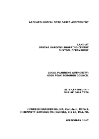 Archaeological Desk Based Assessment
