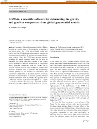 Egmlab, a Scientific Software for Determining the Gravity and Gradient Components from Global Geopotential Models