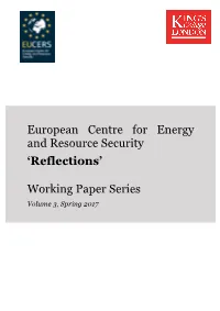 EUCERS Reflections, Volume 3, Spring 2017