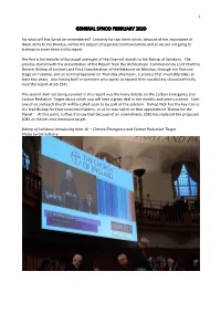 General Synod February 2020