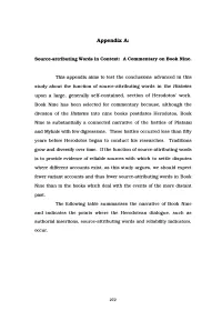 Source-Attributing Words in Context: a Commentary on Book Nine