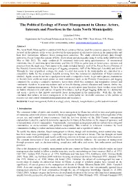 The Political Ecology of Forest Management in Ghana: Actors, Interests and Practices in the Assin North Municipality