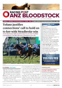 Tofane Justifies Connections' Call to Hold on to Her with Stradbroke