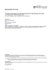 Towards Characterising Rhyolitic Tephra Layers from New