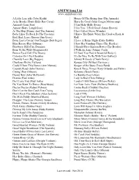 AM/FM Song List