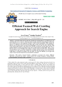 Efficient Focused Web Crawling Approach for Search Engine
