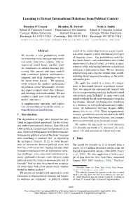 Learning to Extract International Relations from Political Context