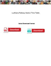 Ludhiana Railway Station Time Table