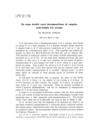On Some Double Coset Decompositions of Complex Semi-Simple Lie Groups