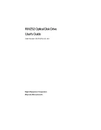 RWZ52 Optical Disk Drive User's Guide