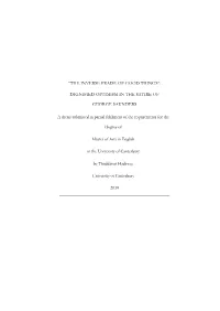 “THE INVERSE PRAISE of GOOD THINGS”: DIGNIFIED OPTIMISM in the SATIRE of GEORGE SAUNDERS a Thesis Submitted in Partial Fulfi