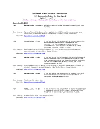 2005 Commission Orders (By Date Signed) Updated 11-Sep-07 Note: If One Order Is Signed Affecting Multiple Dockets, the Order Will Be Shown Multiple Times