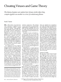 Cheating Viruses and Game Theory