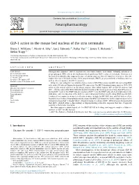 GLP-1 Action in the Mouse Bed Nucleus of the Stria Terminalis