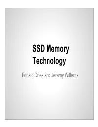 SSD Memory Technology
