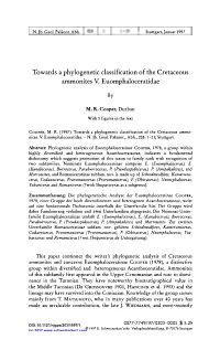 Towards a Phylogenetic Classification of the Cretaceous Ammonites V