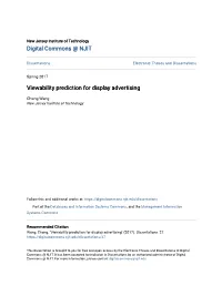 Viewability Prediction for Display Advertising