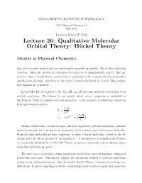 5.61 F17 Lecture 26: Qualitative Molecular Orbital Theory