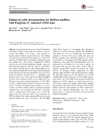 Enhanced Orbit Determination for Beidou Satellites with Fengyun-3C Onboard GNSS Data