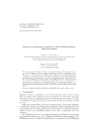 Kinematic and Dynamic Analysis for a New Macpherson Strut Suspension System