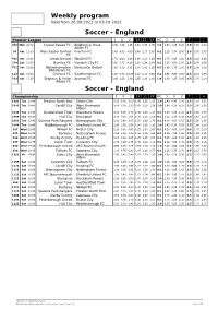 Weekly Program Soccer