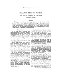 Relaxation Theory and Practice