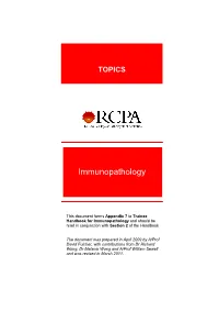 Topics in Immunopathology 2021