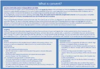 What Is Consent?