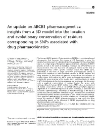 An Update on ABCB1 Pharmacogenetics