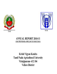 Annual Report 2010-11 (For the Period April 2010 to March 2011)