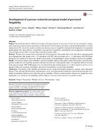 Development of a Person-Centered Conceptual Model of Perceived Fatigability