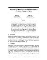 Edge Detection with Efficientnets. Category: Computer Vision