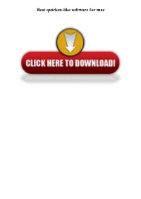 Best Quicken-Like Software for Mac
