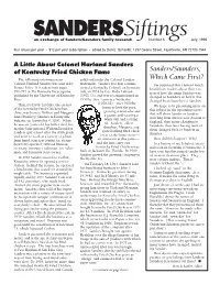 SANDERS Siftings No. 6