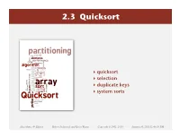 2.3 Quicksort