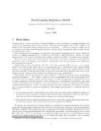 Bootstrapping Regression Models