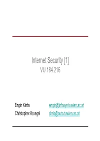Internet Security [1] VU 184.216