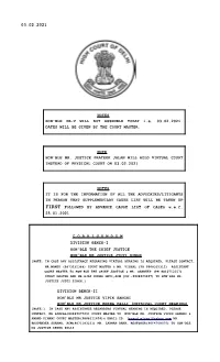 Notes It Is for the Information of All the Advocates