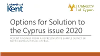 Options for Solution to the Cyprus Issue 2020
