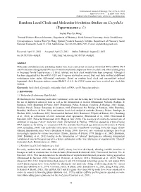 Random Local Clock and Molecular Evolution Studies on Corydalis (Papaveraceae S
