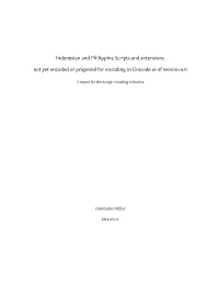 Report for the Berkeley Script Encoding Initiative