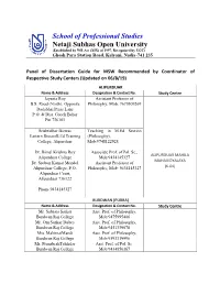 School of Professional Studies Netaji Subhas Open University (Established by WB Act (XIX) of 1997, Recognized by UGC) Ghosh Para Station Road, Kalyani, Nadia-741 235