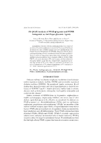 3D QSAR Analysis of PPAR-Γ Agonist and PTPIB Antagonist As Anti-Hyperglycemic Agents