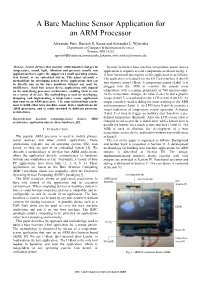 A Bare Machine Sensor Application for an ARM Processor