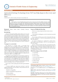 Automated Sorting Technology from T4T Can Help Improve Recovery and Efficiency