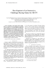 Development of an Immersive Challenge Racing Game for 3D-TV