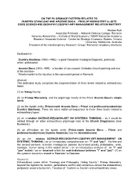 On the Pilgrimage Pattern Related to Dumitru Staniloae and Arsenie Boca