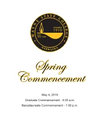Spring 2019 Commencement Program