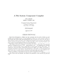 A File System Component Compiler